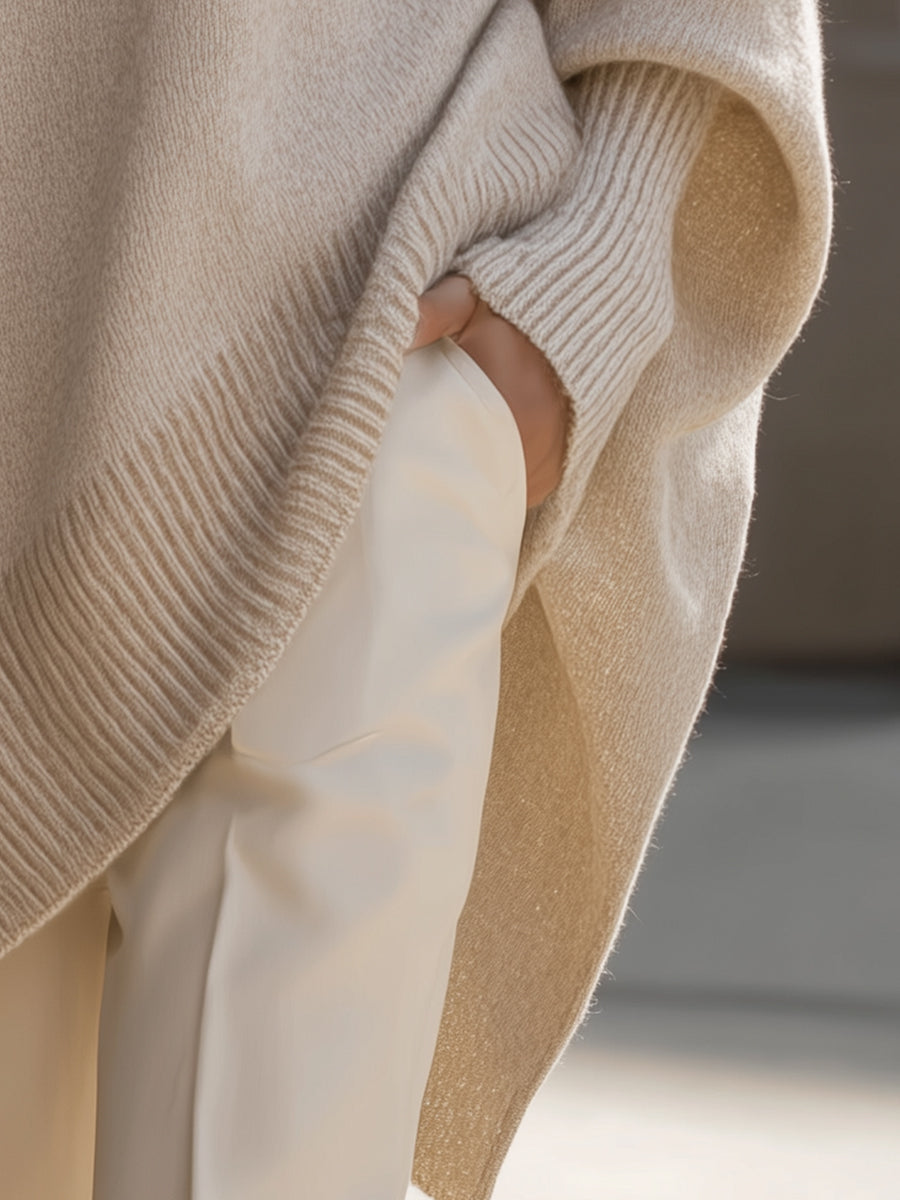 'London' Sweter Ponczo Oversize